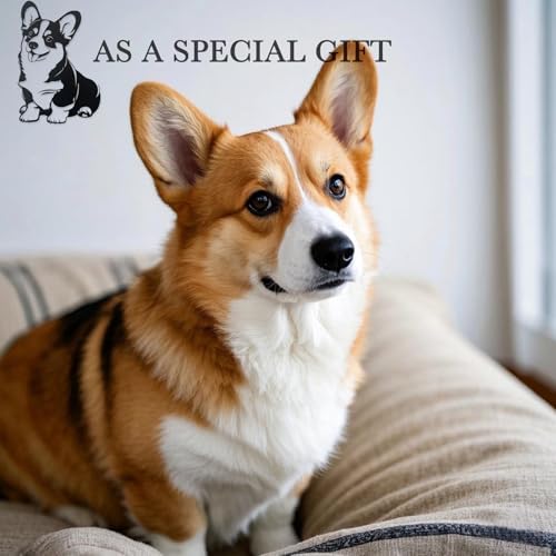 Jingtxy 3D Corgi Wall Decor Black Statue