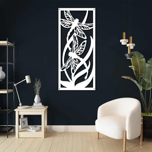 Dragonfly Metal Wall Art Decor Black 354 x 159