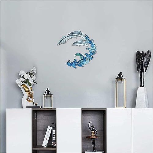Metal Dolphin Spray Wall Decor 1181inch