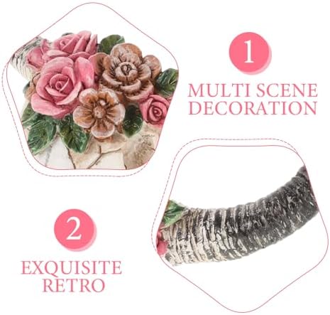 Luxshiny Floral Cow Skull Wall Decor 3D Sculpture