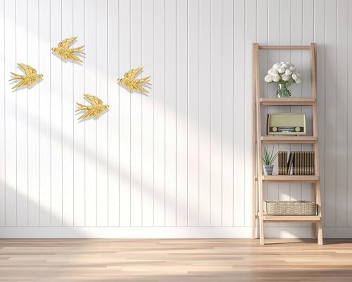 AMOIENSIS Gold Accent Bird Sculpture Set of 2