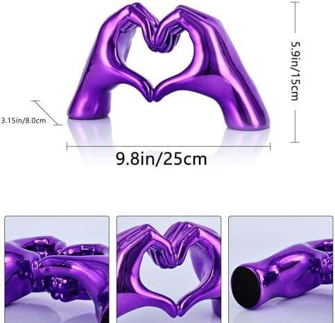 Purple Heart Hands Decor for Home and Wedding