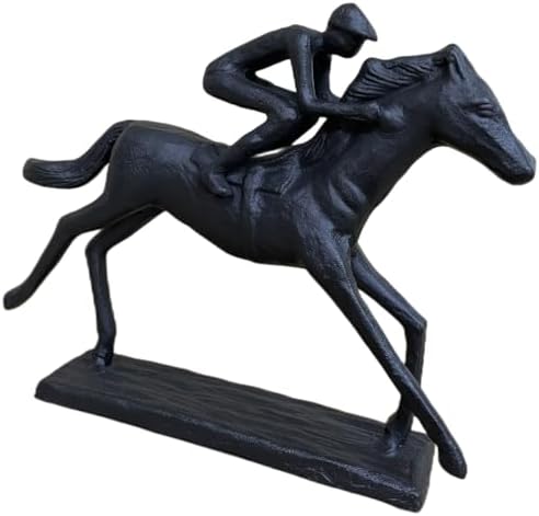 Iron Statue Riding Horse Sculpture Home Decor
