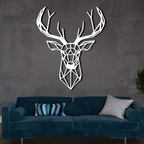 ENJOYOO Metal Deer Wall Decor Black 19x15in Wall Art