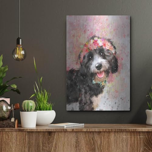 Flower Crown Havanese Wall Art 12x16 Inch