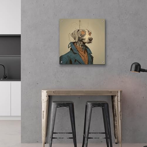 Epic Art Industrial Dog Wall Art 24x24