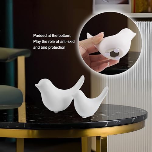 Notakia Small White Birds Statues Modern Home Decor