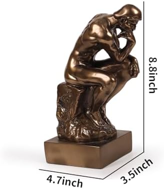 Magicsculp Thinker Statue Cold Cast Bronze 88 Inch Collectible