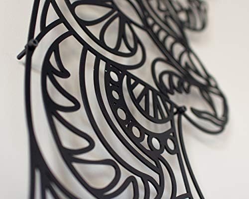YOBESHO Matte Black Deer Wall Sculpture
