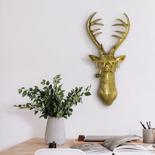 Montresor Deer Head Wall Mount Gold Decor Art