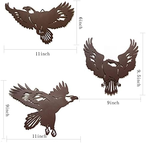 BVLFOOK Metal Eagle Wall Decor 11 Inch