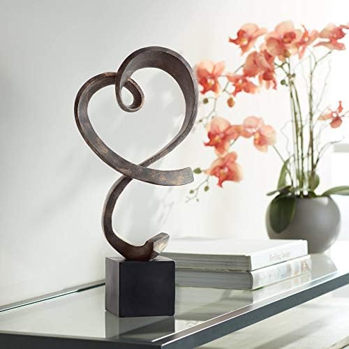 Studio 55D Swirling Heart Sculpture 17 14 High
