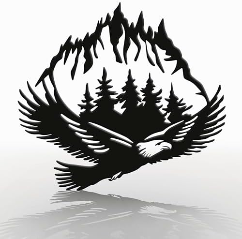 DIMARONGTON Black Iron Eagle Wall Art 13x12