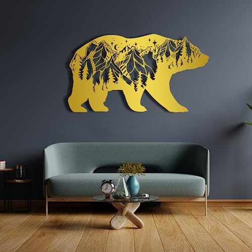 Fayholy Bear and Forest Wall Decor Art