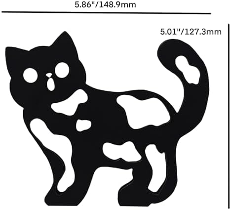 Modern Metal Cat Wall Art Sculpture