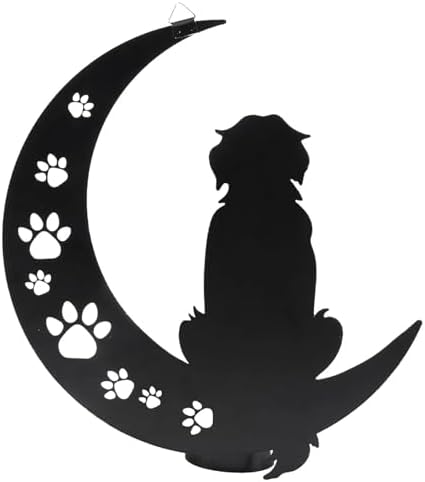 12 Inch Black Metal Dog Wall Art Decor
