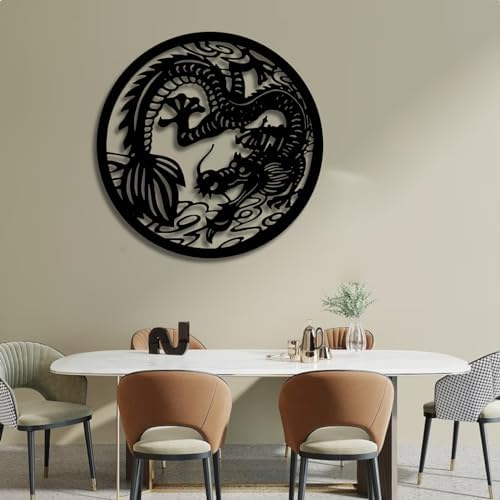 Feuwile Dragon Metal Wall Art 19x19 Inch