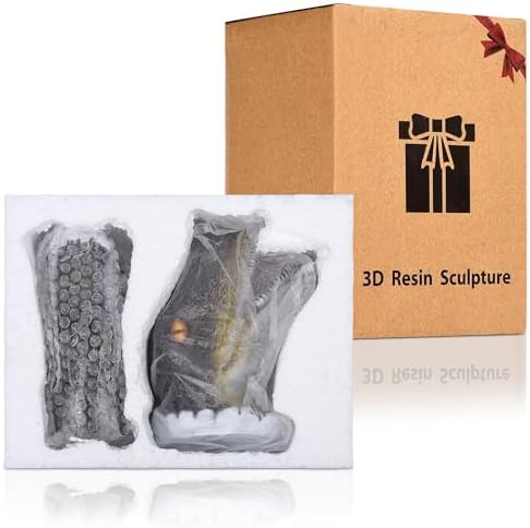SHOWFEICAT Mini 3D Dinosaur Wall Art Sculpture - Grey