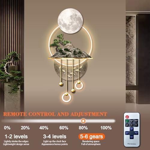 QAUWXKM 3D LED Wall Art Decor Sculpture