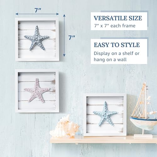 TideAndTales 3D Starfish Wall Art Set of 3