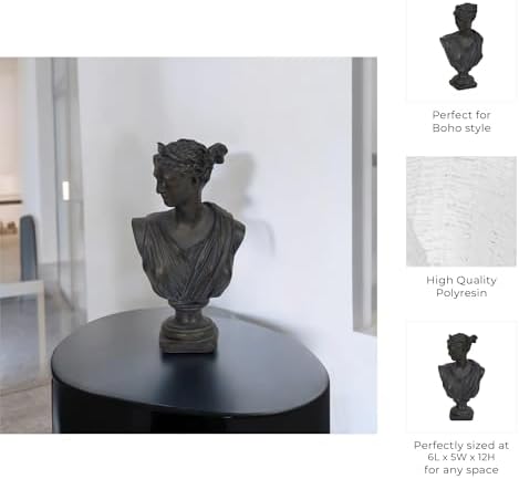 Sagebrook Home Greek Goddess Bust Sculpture 12 Inch Resin Statue