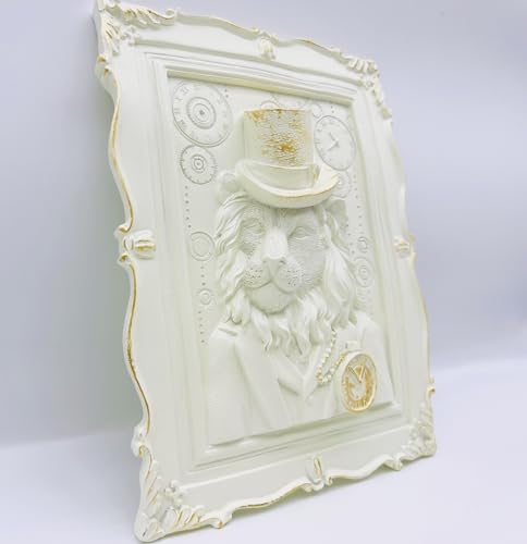 SIETIOJ 3D Relief Lion Wall Hanging Statue Home Decor