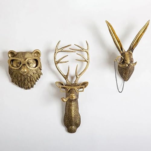 ONERWN Faux Deer Wall Decor Sculpture
