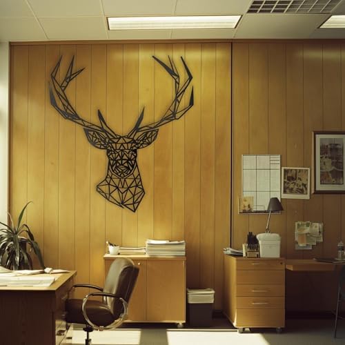 XXQ Metal Deer Wall Art 24x24 Modern Decor