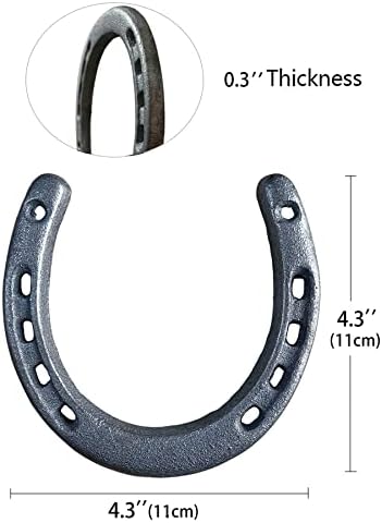 HDFSP 4PCS Cast Iron Horseshoe Wall Decor