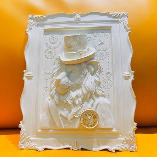 SIETIOJ 3D Relief Lion Wall Hanging Statue Home Decor