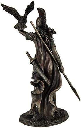 Athena Greek Goddess Statue with Owl - 8 Inches Tall