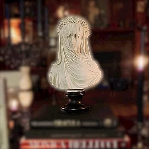 Veiled Lady Bust 98 Inch Gothic Statue Decor