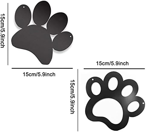 HYXXYY Metal Black Paw Wall Art Decor Sign