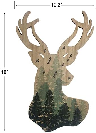 Limygus Wall Hanging Deer Head Art Deco MDF
