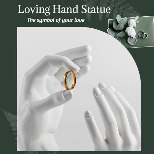 8 Inch Sculpture Ring Hand Statue Loving Hands Art Decor