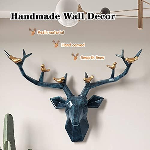 Geometric Deer Head Wall Art with Detachable Antlers