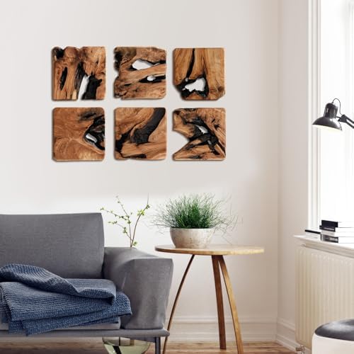 WELLAND 4 Piece Handmade Cedar Root Wall Sculptures