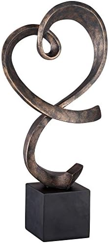 Studio 55D Swirling Heart Sculpture 17 14 High