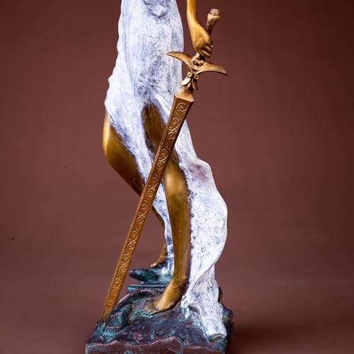 Lady Justice 11 Inch Bronze Statue Sculpture White