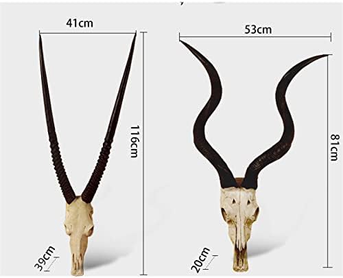 Faux Longhorn Cow Skull Wall Hanging Decor Sculpture
