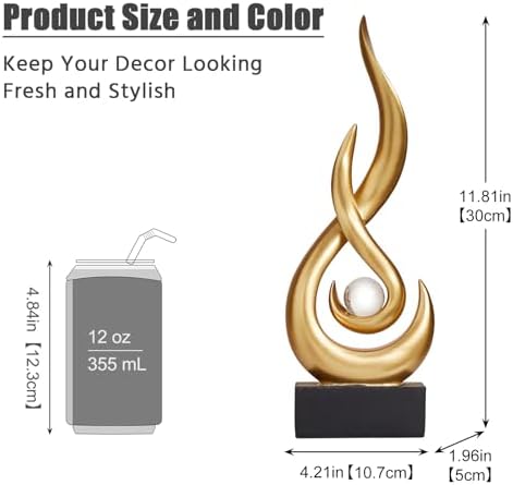 Resin Gold Statue Modern Art Table Decoration