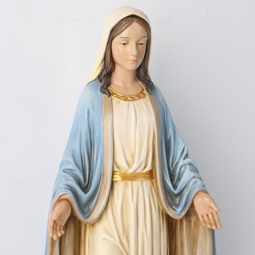 BC Catholic Blessed Virgin Mary Statue 125 Inch Hand Painted Classical Renaissance Sculpture