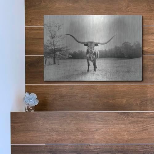 Longhorn Backlit Aged Wall Art by Nathan Larson