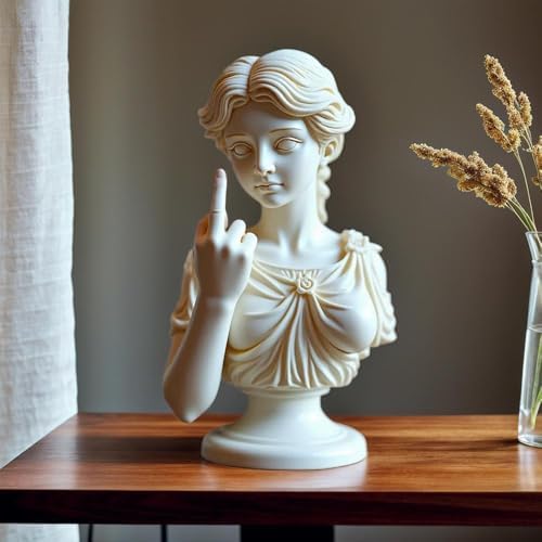 Funny Middle Finger Venus Statue Bold Greek Goddess Figurine