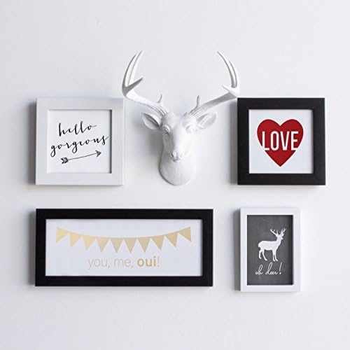 Wallcharmers White Deer Head Wall Decor