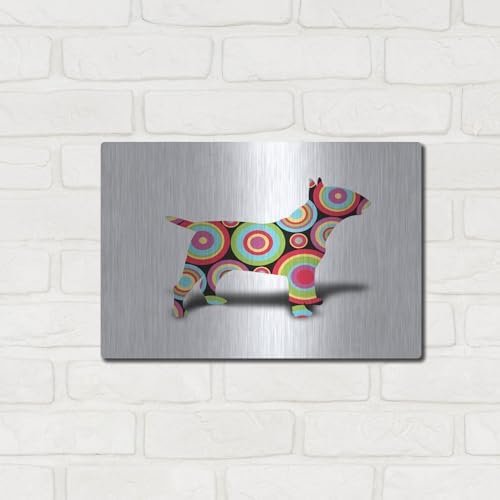 Bull Terrier Pop Metal Wall Art 16x12