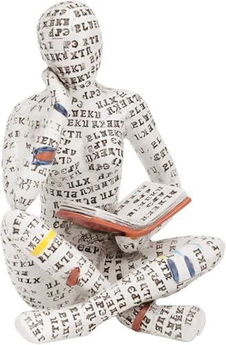 Modern Bookshelf Decor Reading Women Figurine Sculpture