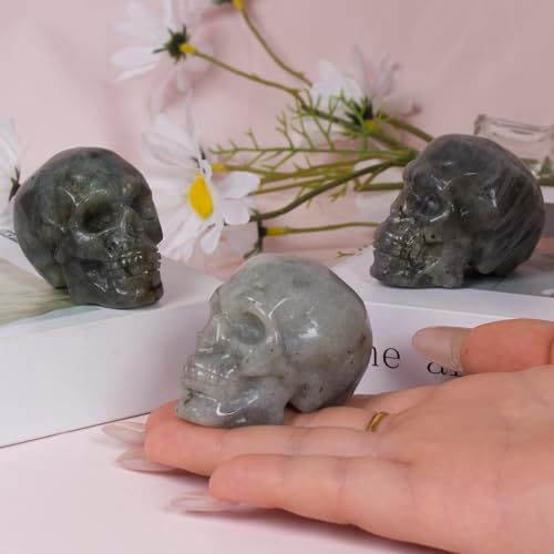 2 Inch Labradorite Crystal Skull Spiritual Decor Statue