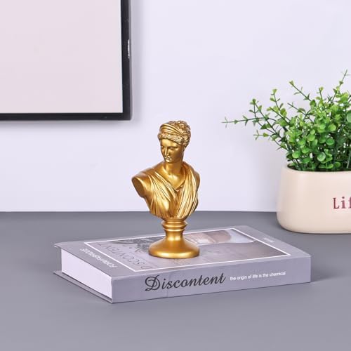 LCCCK 6 Inch Gold Aphrodite Bust Statue