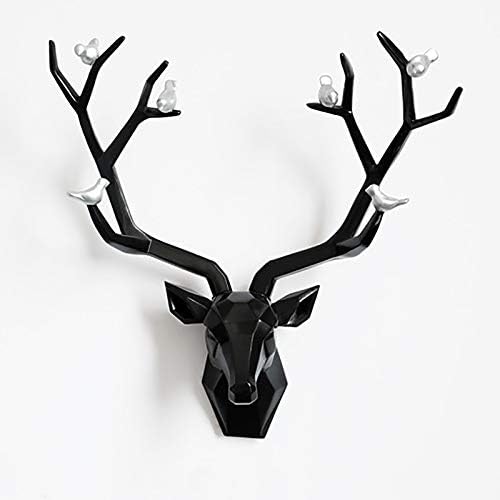 Feelme Large Faux Deer Head Wall Art Black